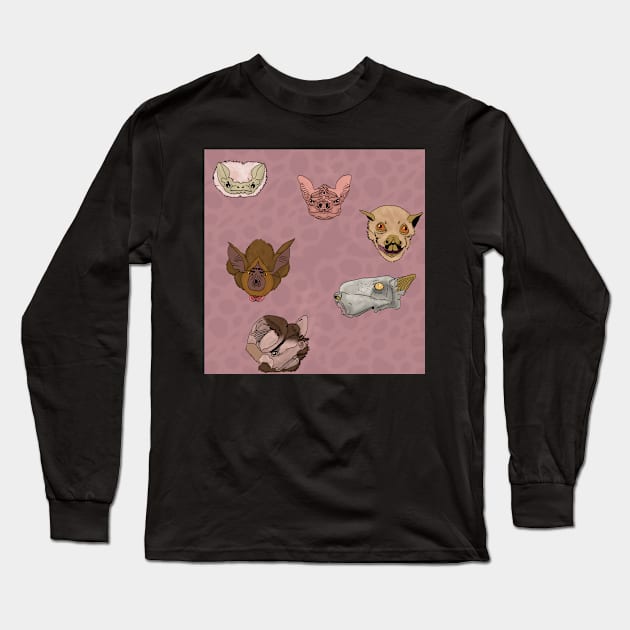 Weird Batty Bois Mauve Long Sleeve T-Shirt by TrapperWeasel